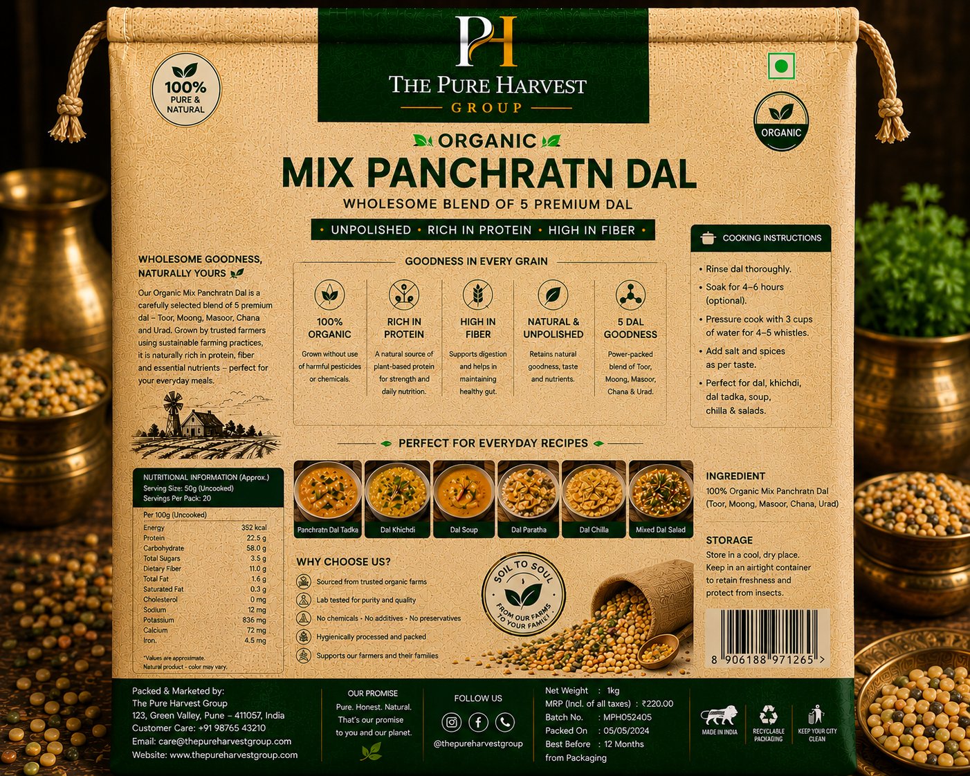 ORGANIC PANCHRATNA DAL